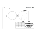 Frisch-Licht LED Ceiling and Pendant luminaire, direct, MP, 106W, 3000K, 10600lm, IP40, DALI dimmable, white