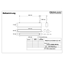Frisch-Licht light bar MICROPAL�, UGR<19 / 1127MM / 830 DALI controllable, direct, with suspension kit IP40, white dimmable