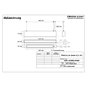 Frisch-Licht light bar MICROPAL�, UGR<19 / 1127MM / 830 direct, multipower, with suspension kit IP40, white 