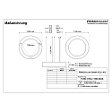 Frisch-Licht Pendelarmatuur � 133.5CM DALI aanstuurbaar, CCT Switch, direct, UGR < 19, ring vorm IP40, zwart dimbaar