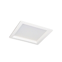 LED Recessed Downlight, 12W, 3000K, 1100lm, square, IP54, white
