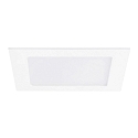 Plafondinbouwarmatuur 22,5x22,5 hoekig, plat IP44, wit dimbaar