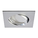 LED Recessed Downlight, GU10, 5W, 4000K, 500lm, IP20, swivelling, chrome