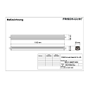 Frisch-Licht Armatuur voor vochtige ruimten WNL149466PC.7084 groot, 3-polig, slagvast IP66, grijs 