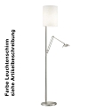 Staande lamp 952 met scharnierende arm, met LED-spot IP20, nikkel mat, taupe dimbaar