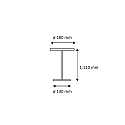 table lamp TILDA-T IP20, nickel matt, white dimmable