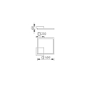 ceiling luminaire YOKO-Q500 square IP20, nickel matt dimmable