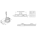 Hera Inbouwarmatuur SR 45-LED rond, draaibaar IP44, rvs, transparant dimbaar 4,8W 485lm 4000K CRI 90-100