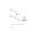 Onderbouwarmatuur MODULITE F-USB 900MM met schakelaar, met USB-aansluiting, bekabeld IP20