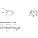 Hera recessed luminaire FAR 58 - LED-24 round IP44/IP20, black matt dimmable 3W 225lm 4000K 115� 115� CRI > 93