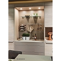 LED Recessed luminaire FAR 58 with surface light, 3W, 3000K, IP20, brushed stainless steel
