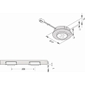 Hera Meubelarmatuur AR 45 ZOOM 17-50� ingebouwde versie, schakelbaar, focusseerbaar 1 IP20, chroom mat 