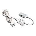 Transformer LED 24/5W Mains connection cable 200cm, with Europlug, 12-fold distributor