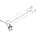Hera Flat LED under-cabinet luminaire LED Top-Stick FMT with touch dimmer, IP20, CRi> 95, LED24 connection, 60cm, 10W 3000K