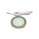 LED panel luminaire FR 68-LED, recessed/surface mount, round, IP44, LED24 connection, CRi>90, 4W 4000K 270lm 110�, matt chrome