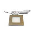 Flat recessed LED area light luminaire FQ 68-LED, angular, IP44, LED24 connection, CRi>90, 4W 4000K 270lm 110�, inox