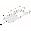 Onderbouwarmatuur DYNAMIC LED SLIM-PAD F plat, Tunable White IP20, rvs