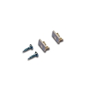 2pc. set of end cap for surface mount LED profile, 15/8mm, with fastening screws, anodised alu
