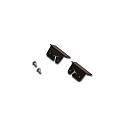 2pc. set of end cap for LED milling mount profile I, 24mm, with fastening screws, black