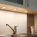 HEITRONIC LED Under cabinet luminaire CORTINA, set of 3, SMD, 24W, 12V DC, 2900-6500K, silver, dimmable