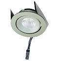 HEITRONIC Spot SR68 rond, draaibaar, met stekker IP44, chroom mat 