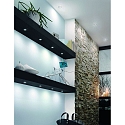 HEITRONIC Spot LED24 rond, stijf, met stekker IP44, rvs 