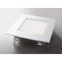 HEITRONIC Wandinbouwarmatuur NIZZA groot, hoekig IP20, gepoedercoat, zilver 