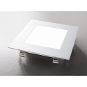 HEITRONIC Wandinbouwarmatuur NIZZA groot, hoekig IP20, gepoedercoat, zilver 