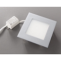 HEITRONIC Wandinbouwarmatuur NIZZA groot, hoekig IP20, gepoedercoat, zilver 