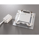 HEITRONIC Wandinbouwarmatuur NIZZA groot, hoekig IP20, gepoedercoat, zilver 
