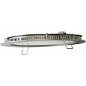 HEITRONIC Wand- en plafondarmatuur TOULOUSE klein, rond IP44, gepoedercoat, zilver mat dimbaar