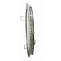 HEITRONIC Wand- en plafondarmatuur TOULOUSE klein, rond IP44, gepoedercoat, zilver mat dimbaar