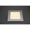 Wand- en plafondarmatuur TOULOUSE groot, hoekig IP44, gepoedercoat, zilver mat dimbaar