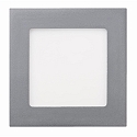 Wand- en plafondarmatuur TOULOUSE groot, hoekig IP44, gepoedercoat, zilver mat dimbaar