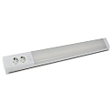 Onderbouwarmatuur BONN kort, met schakelaar, met stopcontact IP20, wit  1300lm 3000K 105� 105� CRI 80 76.2cm