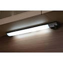 HEITRONIC Onderbouwarmatuur DETMOLD met schakelaar, met stopcontact IP20, zilver mat  8W 420lm 3000K 120� 120� CRI 80 67.9cm