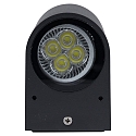 HEITRONIC Wandarmatuur voor buitenshuis AMBOS up down, rond GU10 IP44, grafiet 