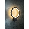 HEITRONIC Wandarmatuur voor buitenshuis KALEO LED rond IP54, grafiet 