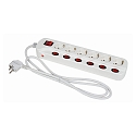 HEITRONIC Stopcontact 6-voudig, wit