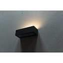 HEITRONIC Wandarmatuur voor buitenshuis MADURA up down, hoekig, instelbaar E27 IP54, antraciet dimbaar