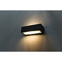 HEITRONIC Wandarmatuur voor buitenshuis MADURA up down, hoekig, instelbaar E27 IP54, antraciet dimbaar
