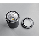 HEITRONIC Plafondarmatuur voor buiten NEGRO cilindrisch, incl. chauffeur IP65, antraciet dimbaar
