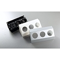 HEITRONIC Contactdoos SALERNO 2-voudig, met USB-aansluiting, zilver, wit