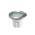 HEITRONIC Vloerinbouwarmatuur MESSINA rond, schakelbaar IP67, zilver 