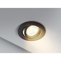 HEITRONIC Downlight DL6809 draaibaar, roteerbaar, Dim-To-Warm IP44, zwart dimbaar