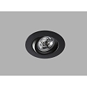 HEITRONIC Downlight DL6809 draaibaar, roteerbaar, Dim-To-Warm IP44, zwart dimbaar