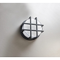 HEITRONIC Wand- en plafondarmatuur CIRCULA rond, met rooster IP65, antraciet 