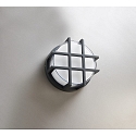HEITRONIC Wand- en plafondarmatuur CIRCULA rond, met rooster IP65, antraciet 