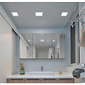 HEITRONIC ceiling recessed luminaire LE MANS square IP44, white dimmable