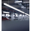HEITRONIC damp-proof luminaire SNAKE 150CM impact resistant, switchable IP65, white matt 